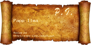 Papp Ilma névjegykártya