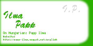 ilma papp business card